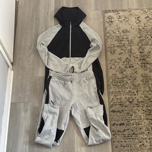 Puma Black and Gray Full Tracksuit